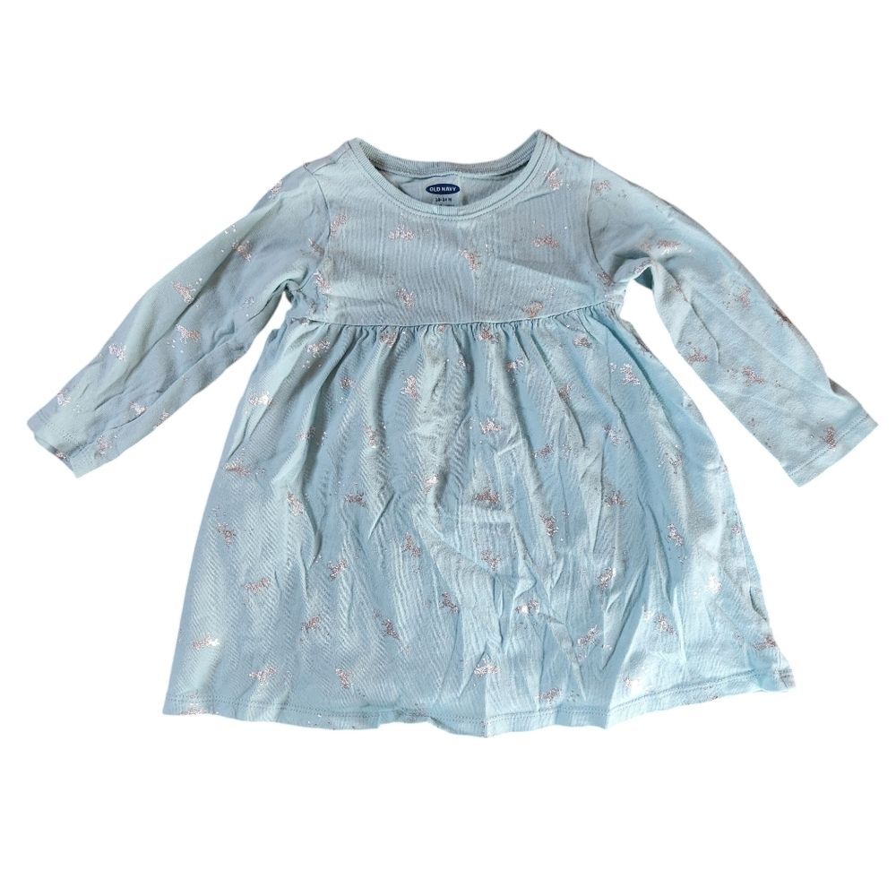 Old Navy Girls Long Sleeve Unicorn Dress Size 18-24 months